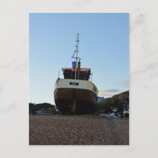 Carte Postale Bateau de pêche en bois