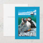 Carte Postale Bateau de pêche et de croisière - Juneau, Alaska (Devant / Derrière)