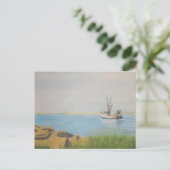 Carte Postale Bateau de pêche - Galilee RI (Debout devant)