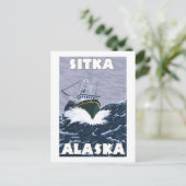Carte Postale Bateau de pêche - Sitka, Alaska (Debout devant)