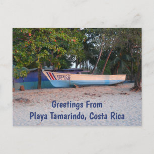 Carte Postale Bateau de pêche sur la plage de Tamarindo, Costa R