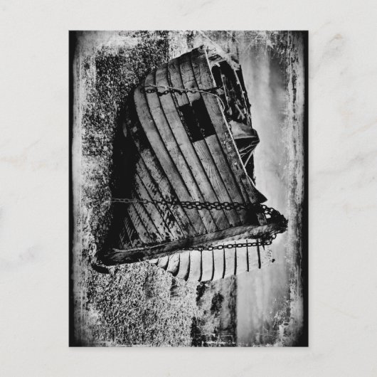 Carte Postale Bateau de pêche vintage. (Devant)