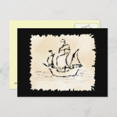 Carte Postale Bateau de pirate (Devant / Derrière)