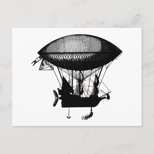 Carte Postale Bateau de pirate Steampunk (Devant)