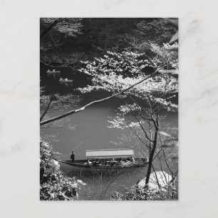 Carte Postale Bateau de printemps en Arashiyama