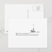 Carte Postale Bateau Deadrise de la baie de Chesapeake (Devant / Derrière)