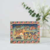 Carte Postale Bateau d'Eagle chauve de lever de soleil de (Debout devant)