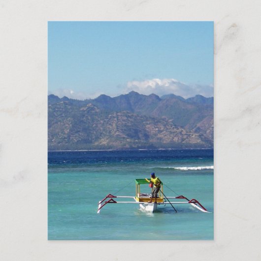 Carte postale bateau des îles Gilli (Devant)