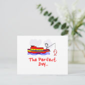 Carte Postale Bateau d'homme de pêche (Debout devant)