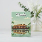 Carte Postale Bateau domestique au Kerala en Inde (Debout devant)