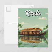 Carte Postale Bateau domestique au Kerala en Inde (Devant / Derrière)