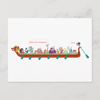 Carte Postale Bateau Dragon - Dragons Fire