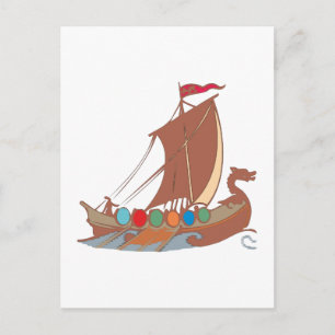 Carte Postale Bateau dragon Wikinger Drachenboot