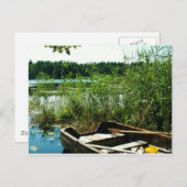 Carte Postale Bateau en bois d'aviron (Devant / Derrière)