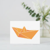 Carte Postale Bateau en origami (Debout devant)