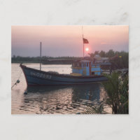 Bateau en rivière à Sunset, Hoi An, Vietnam