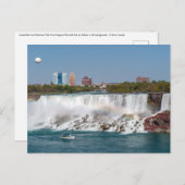 Carte Postale Bateau et chutes américaines des chutes du Niagara (Devant / Derrière)