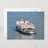 Carte postale bateau ferry de Québec à Levis (Devant / Derrière)