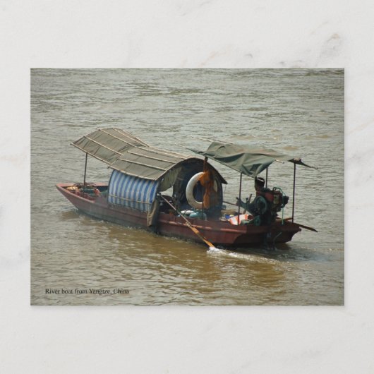 Carte Postale Bateau fluvial de Yangtze. (Devant)