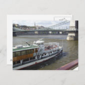 Carte Postale Bateau fluvial sur le Danube (Devant / Derrière)