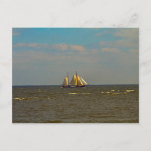 Carte Postale Bateau huppé hollandais sur l'Ijselmeer