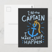 Carte Postale Bateau - Je suis le Capitaine (Devant / Derrière)