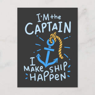 Carte Postale Bateau - Je suis le Capitaine