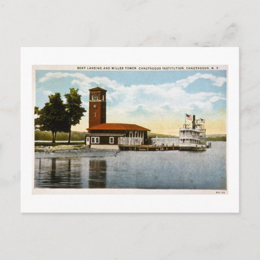 Carte Postale Bateau Landing et Miller Tower (Devant)