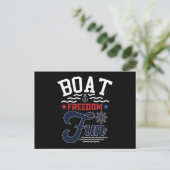 Carte Postale Bateau Liberté Fun 4 Juillet Boatier (Debout devant)