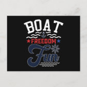 Carte Postale Bateau Liberté Fun 4 Juillet Boatier (Devant)