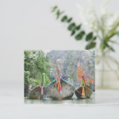 Carte Postale Bateau long traditionnel en Thaïlande (Debout devant)