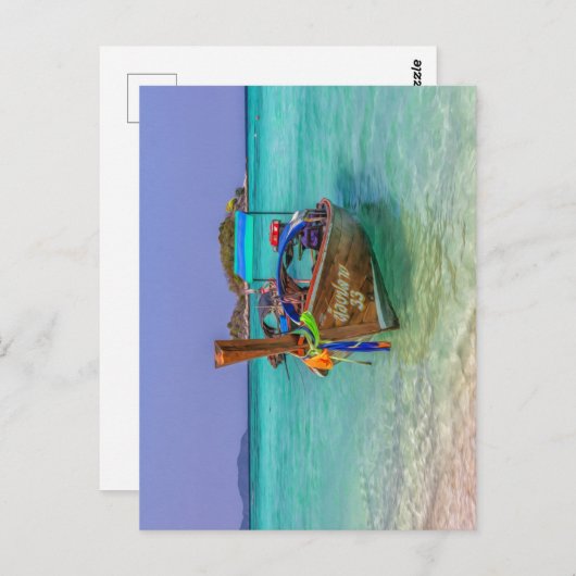 Carte Postale Bateau longue queue, Koh Lipe, Thaïlande (Devant / Derrière)