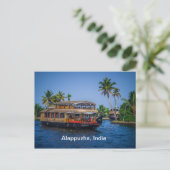 Carte Postale Bateau maison en Kerala, Inde (Debout devant)