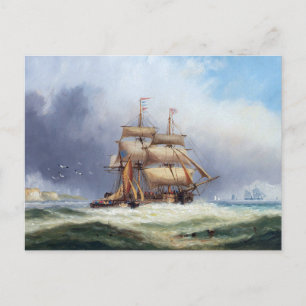 Carte Postale Bateau pilote de l'île de Wright 1887