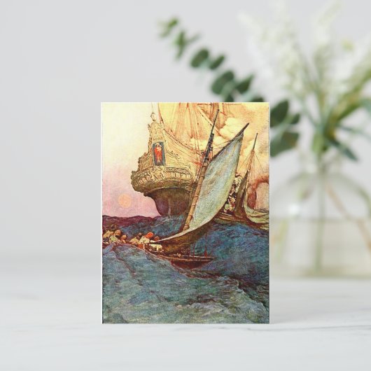 Carte Postale Bateau pirate (Debout devant)