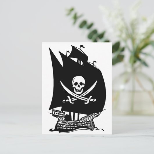 Carte Postale Bateau pirate (Debout devant)