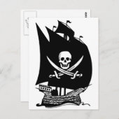 Carte Postale Bateau pirate (Devant / Derrière)