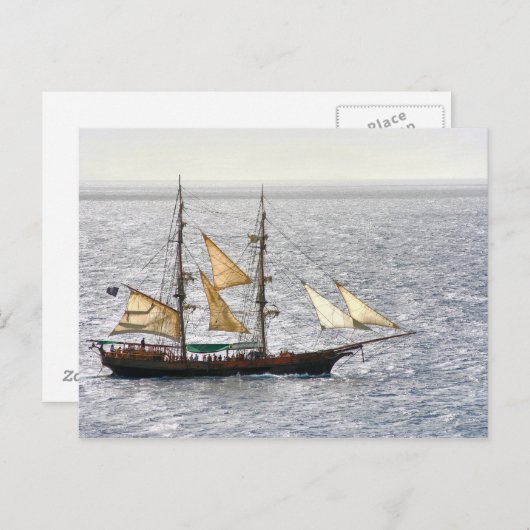 Carte Postale Bateau pirate (Devant / Derrière)
