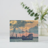 Carte Postale Bateau pirate Port Aransas (Debout devant)