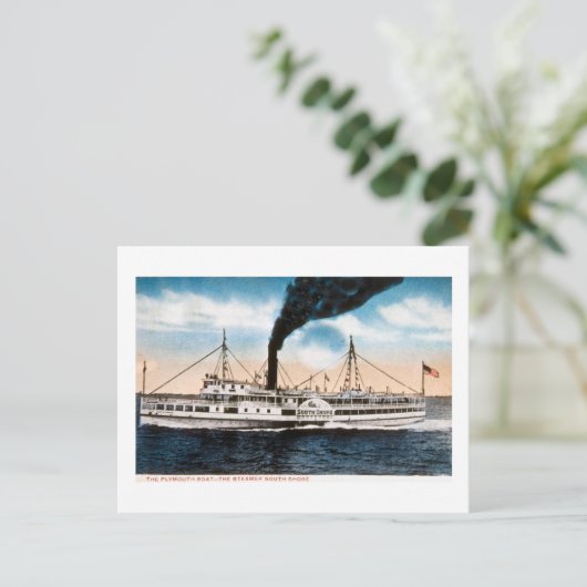 Carte Postale Bateau Plymouth - Steamer South Shore (Debout devant)