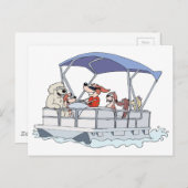 Carte Postale Bateau Pontoon (Devant / Derrière)