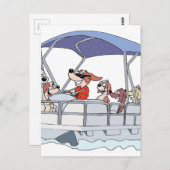 Carte Postale Bateau Pontoon (Devant / Derrière)