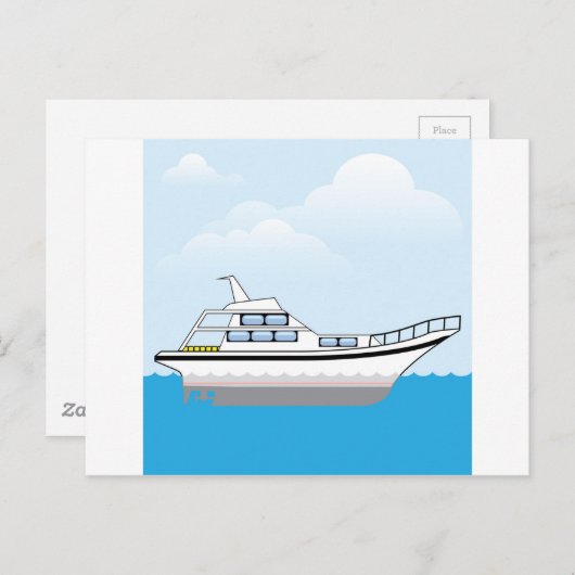 Carte Postale Bateau privé (Devant / Derrière)
