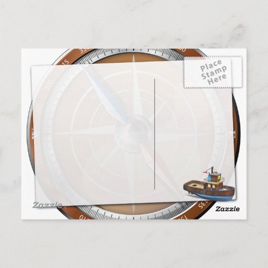 Carte Postale Bateau remorqueur (Dos)