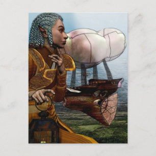 Carte Postale Bateau Steampunk