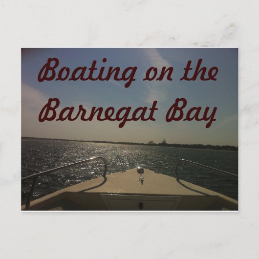 Carte Postale Bateau sur la baie Barnegat (Devant)