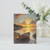 Carte Postale Bateau sur la peinture de bord (Debout devant)