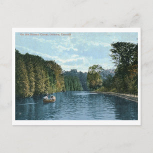 Carte Postale Bateau sur le canal Rideau, Ottawa Vintage