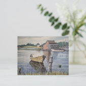 Carte postale - Bateau sur le lac (Debout devant)