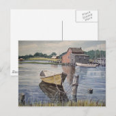 Carte postale - Bateau sur le lac (Devant / Derrière)
